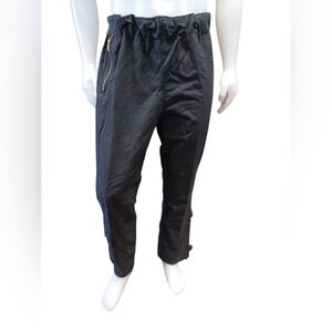 Belstaff Vintage Waxed Cotton Black Moto Pants Size Large